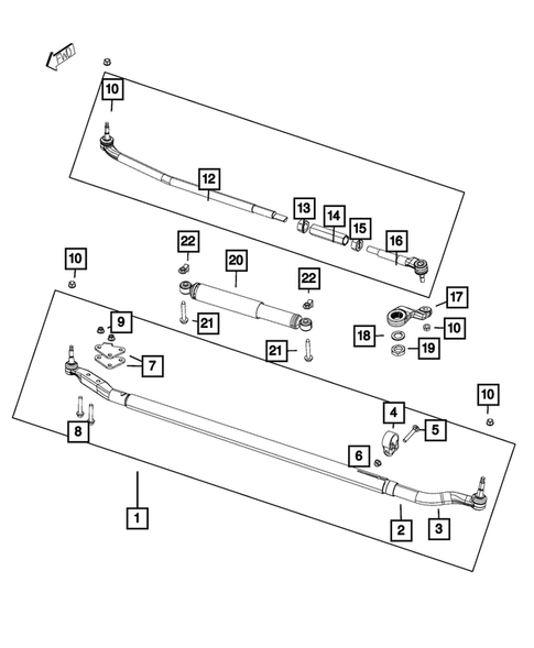 Steering Linkage, and Steering Shock for 2015 Ram 3500 #1