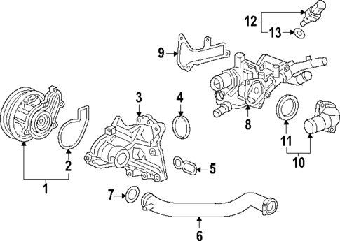 Water Pump for 2023 Honda Accord #0
