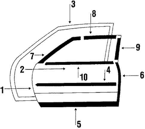 Door & Components for 1984 Pontiac Phoenix #0