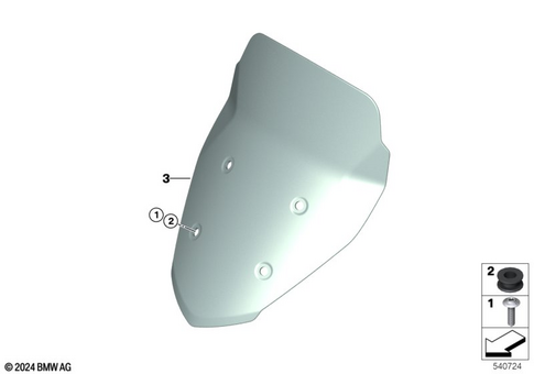 Motorcycle Trim Section, Windshield for 2024 BMW-Motorrad C 400 GT #29