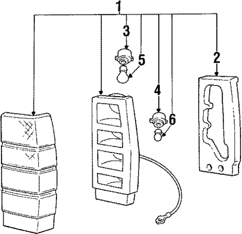 Tail Lamps for 1987 Volvo 740 #1