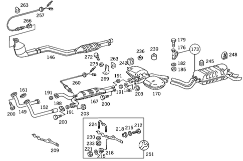 Exhaust System Used on Eight-Cylinder Gasoline Vehicles for 1988 Mercedes-Benz 560SEL #3