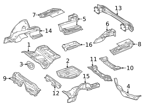 Rear Floor & Rails for 2016 Mercedes-Benz E63 AMG S #2