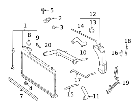 Radiator & Components for 2001 Subaru Forester #0