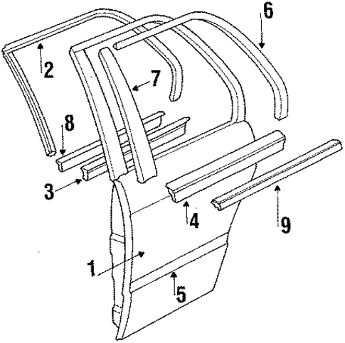 Door & Components for 1985 BMW 325e #0