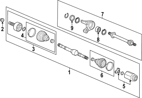 Drive Axles for 2023 Honda Civic #0