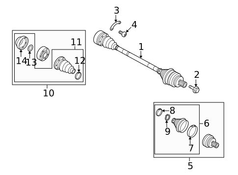 Drive Axles for 2015 Audi R8 #0
