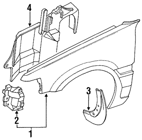 Exterior Trim - Fender for 1991 Mazda Protege #0