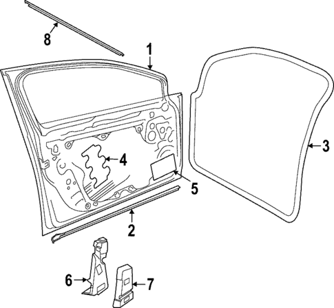 Door & Components for 2022 Volkswagen GTI #0