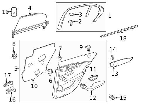 Interior Trim - Rear Door for 2019 Mercedes-Benz C63 AMG #0