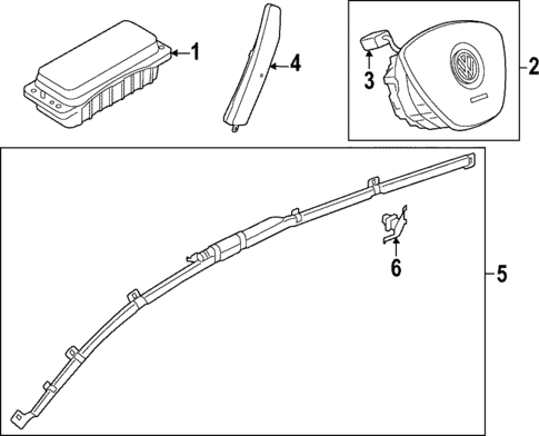 Air Bag Components for 2025 Volkswagen GTI #0