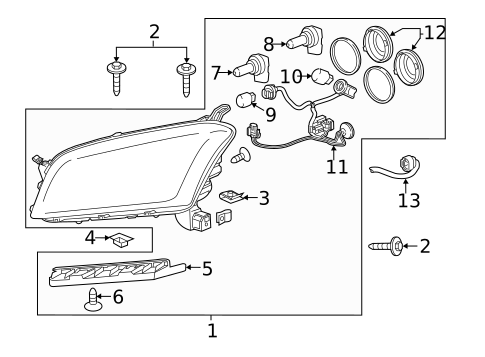 Headlamp Components for 2019 Chevrolet Silverado 1500 #11