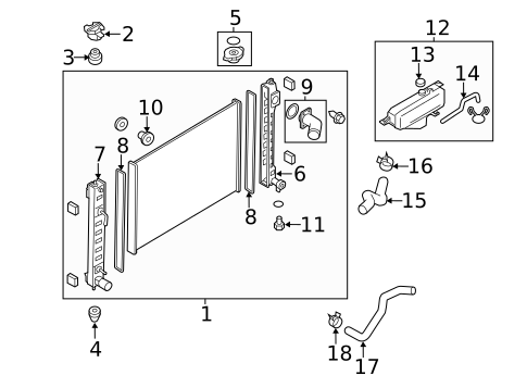 Radiator & Components for 2015 INFINITI Q70 #0