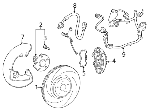 Front Brakes for 2019 Lexus GS F #0