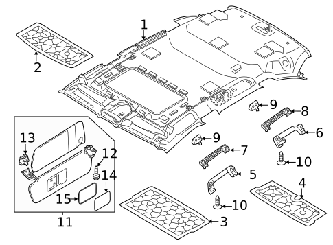 Interior Trim - Roof for 2017 Porsche Cayenne #0