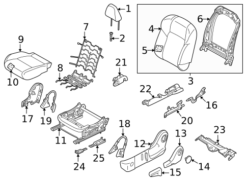 Driver Seat Components for 2022 Nissan Rogue #3