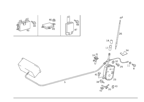 Antenna for 1984 Mercedes-Benz 500SEC #0