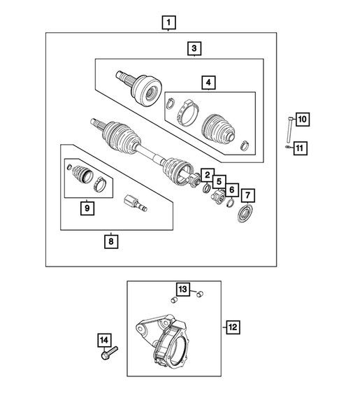 Front Axle Drive Shafts for 2018 Jeep Renegade #1