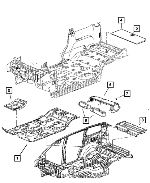 Carpets, Floor Mats, Load Floor, and Silencers for 2009 Chrysler Aspen #1
