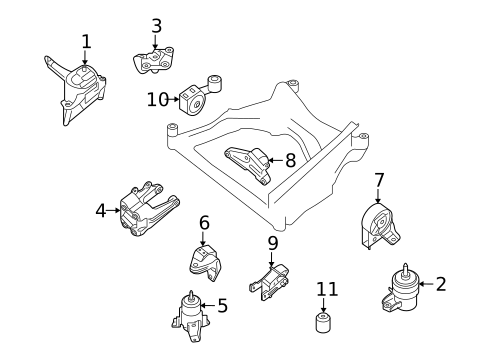 Engine & Trans Mounting for 2009 Nissan Altima #0