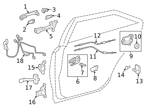 Lock & Hardware for 2018 Toyota Avalon #1