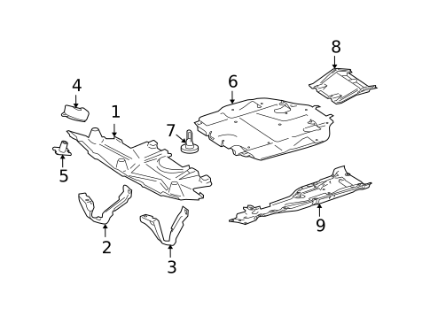 Splash Shields for 2008 Mercedes-Benz GL550 #0