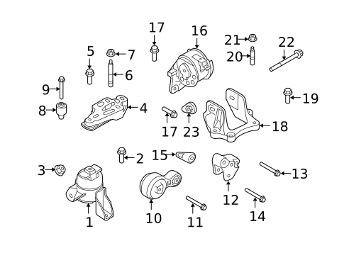 Engine & Trans Mounting for 2011 Mercury Milan #0