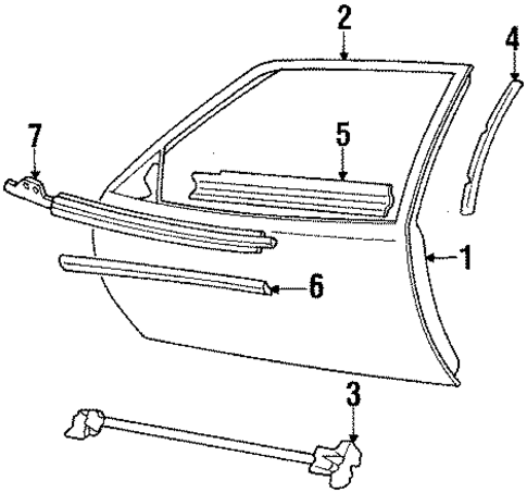 Door & Components for 1993 Chevrolet Lumina #2