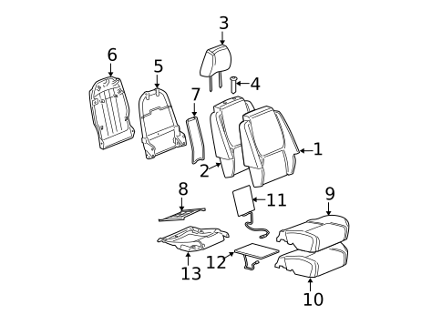Front Seat Components for 2009 Chevrolet Equinox #0