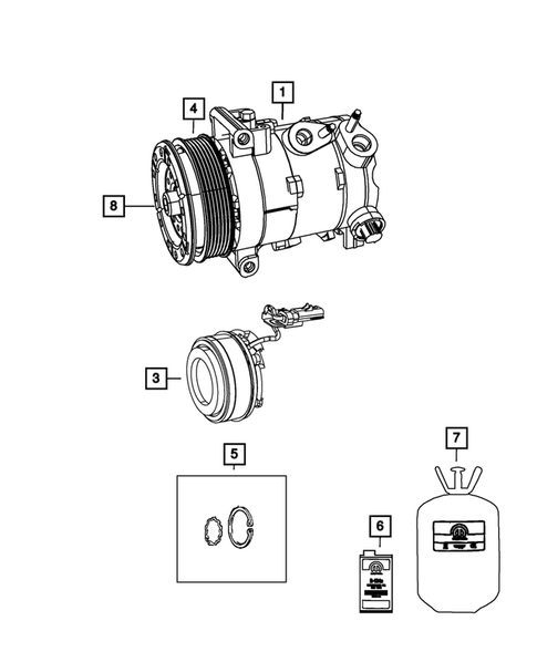 Air Conditioner Compressor and Mounting for 2013 Chrysler 200 #0