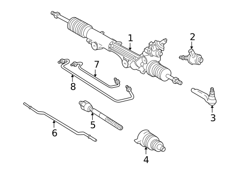 Steering Gear & Linkage for 2000 Lincoln LS #0