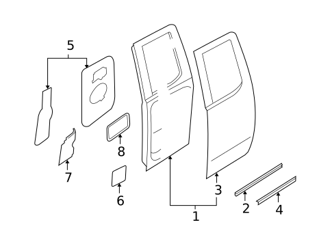Door & Components for 2006 Nissan TITAN #2