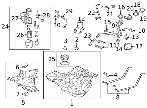 Fuel System Components for 2018 Toyota Corolla iM #0