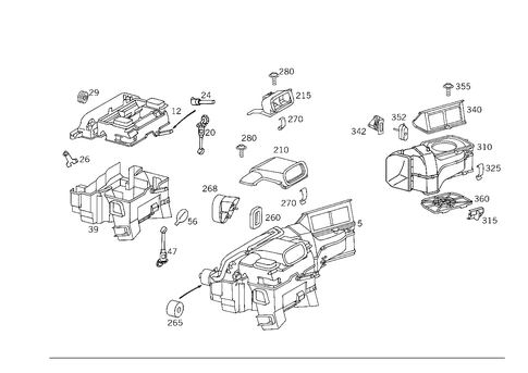 Heater Case with Blower for 1999 Mercedes-Benz C43 AMG #1