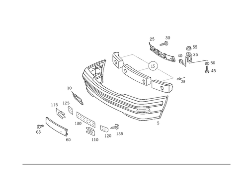 Front Bumper for 1993 Mercedes-Benz 600SL #0