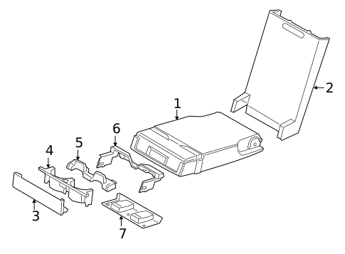Rear Seat Components for 2021 BMW 530i #1