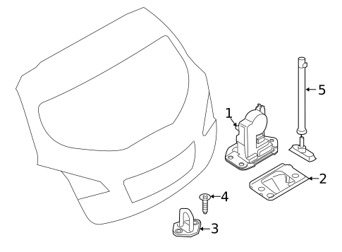 Lock & Hardware for 2012 Nissan Murano #3