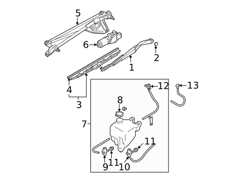 Wiper & Washer Components for 2004 Subaru Outback #0