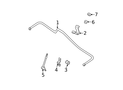 Stabilizer Bar & Components for 2003 Nissan Pathfinder #0