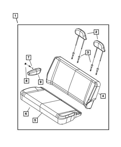 Rear Seats - Second Row for 2009 Chrysler Town & Country #15