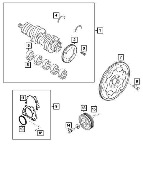 Crankshaft, Piston, Drive Plate, Flywheel, and Damper for 2025 Dodge Hornet #0
