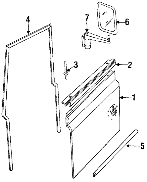 Door Assembly for 1995 Land Rover Defender 90 #0