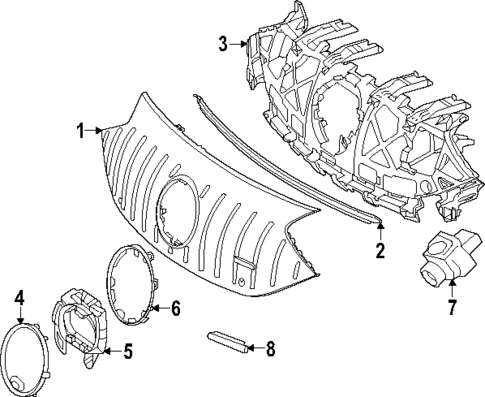 Grille & Components for 2025 Mercedes-Benz EQE AMG® #1