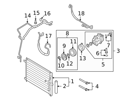 Condenser, Compressor & Lines for 2009 Pontiac G3 #0