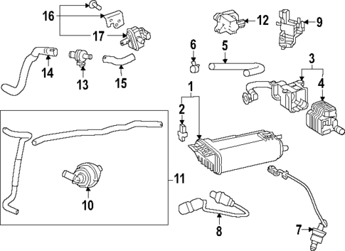 Emission Components for 2025 Toyota Highlander #0