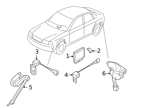 Electrical Components for 2005 Volkswagen Phaeton #1