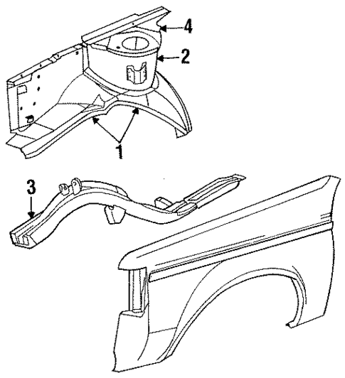 Structural Components & Rails for 1988 Dodge Omni #0