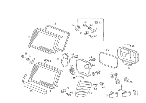 Lighting Unit for 1988 Mercedes-Benz 300CE #3