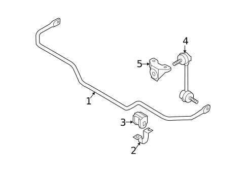 Stabilizer Bar & Components for 2003 Nissan Murano #1