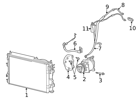 Condenser, Compressor & Lines for 2003 Dodge Stratus #1